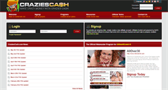 Desktop Screenshot of craziescash.com